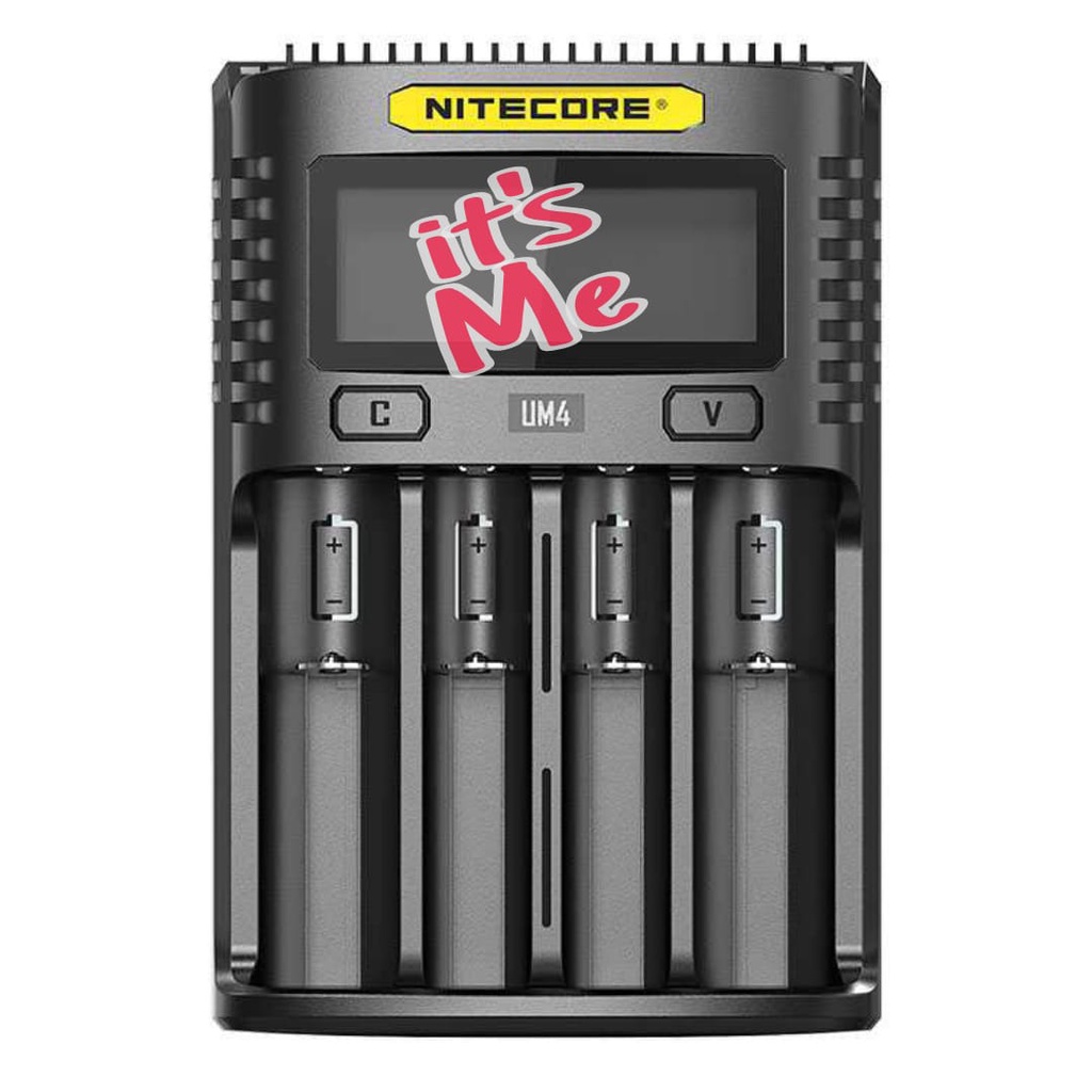 Original Nitecore UM4 Intelligent USB Charger Baterai 4 Slot Li-ion Ni
