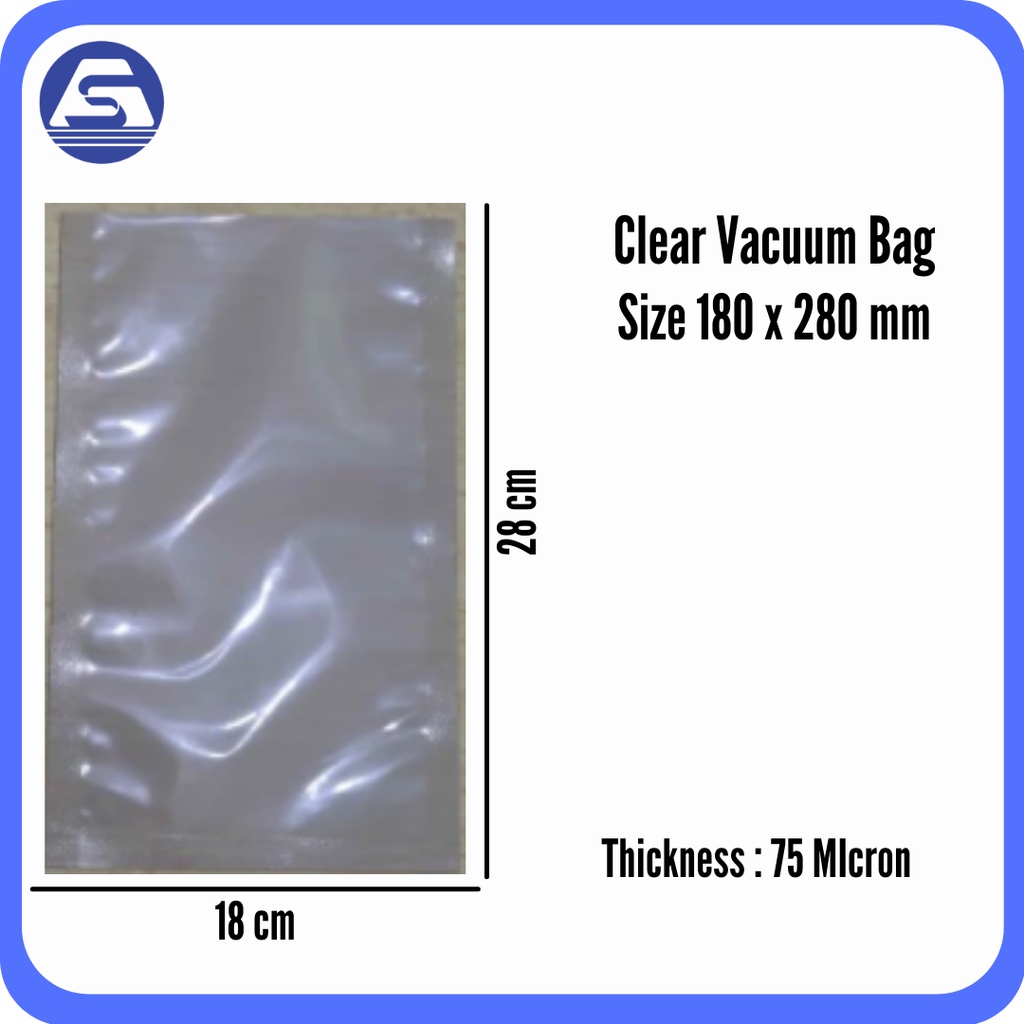 Japanpack/ Plastik Vakum/ Vacuum Bag 18 X 28 cm Tebal 75 Micron