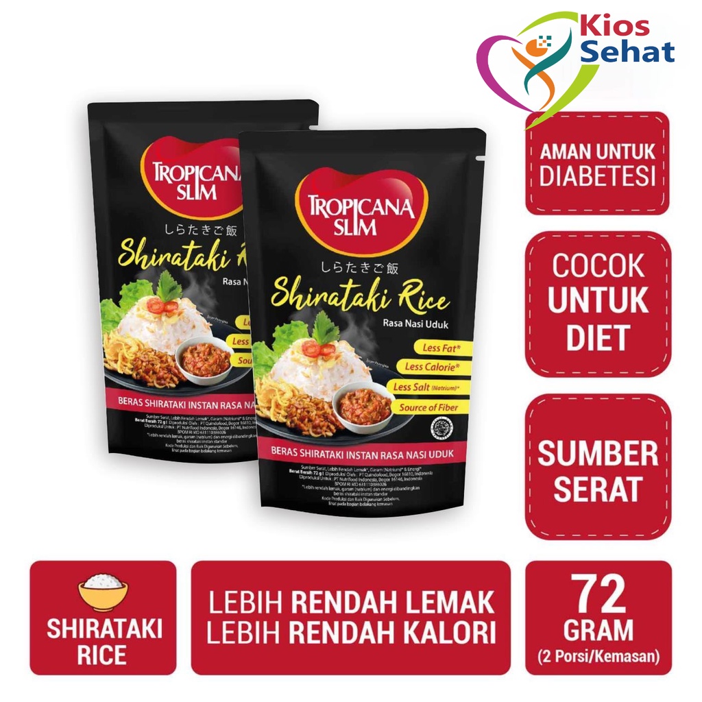 

Tropicana Slim-Shirataki Rice (72 g) - Bantu Dukung Hidup Sehat [Nasi Uduk dari Umbi Shirataki]