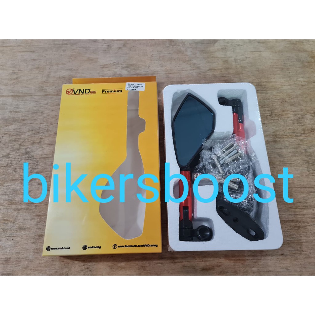 Spion TOMOX CNC VND Racing Red besar Spion Universal Ninja Cbr150 R25 R15 Aerox 155 Vixion Red