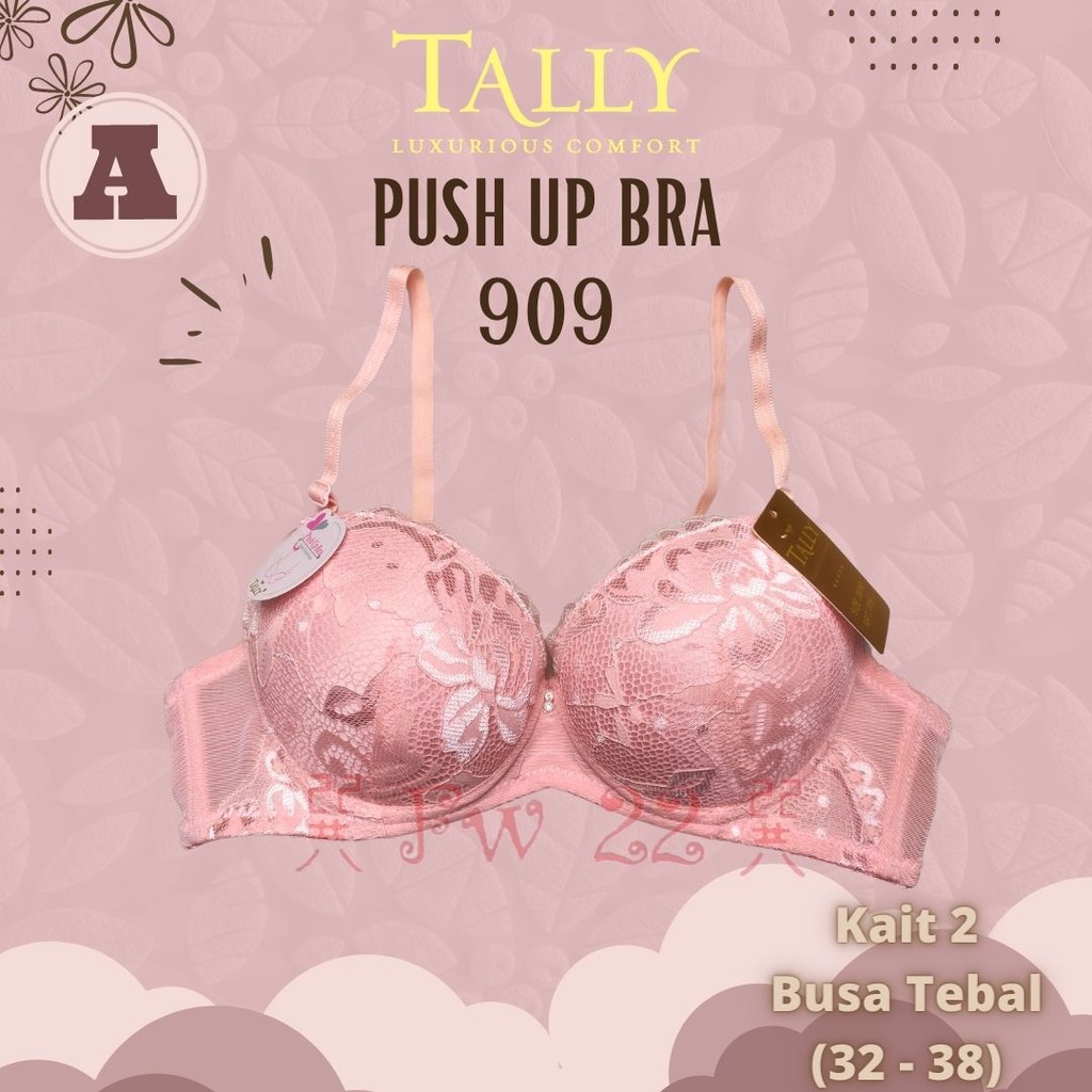 Bra Push Up Tally 909 dengan Model Brukat Cantik, Berbusa Tebal dan Empuk Serta Berkawat