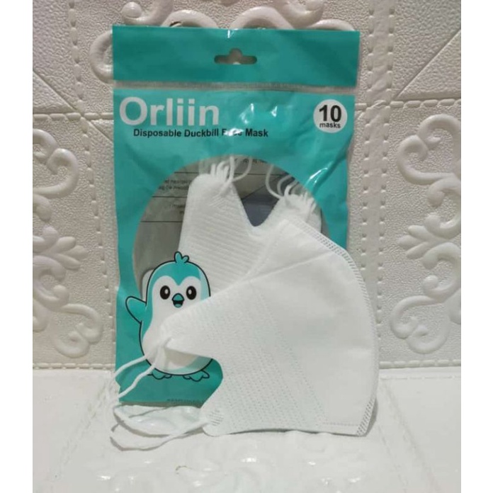 Masker Duckbill Orlin Orliin by Orlee isi 10 Pcs Original 100% Indonesia 3Ply 3 Ply