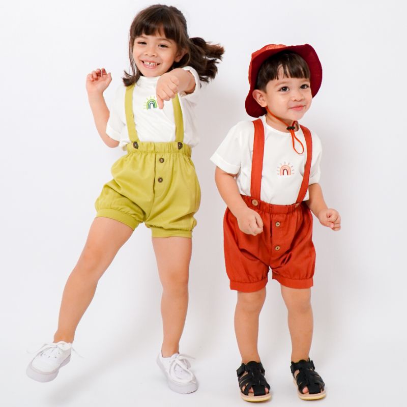 KAMA SET - Promo 10.10 Setelan Overall Anak Jumper Bayi Baby Kids Cewek Cowo Perempuan Laki Katun Lucu Murah 1 2 3 4