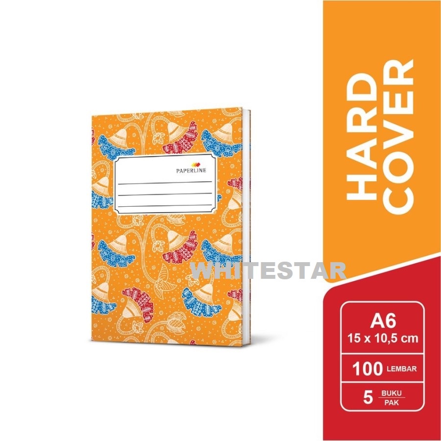 

buku tulis paperline hard cover / hardcover a6 / octavo - 100 lembar