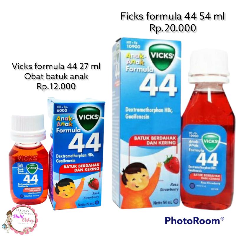 Jual Vicks Formula 44 Rasa Strawbery Obat Batuk Anak Sirup Obat Batuk