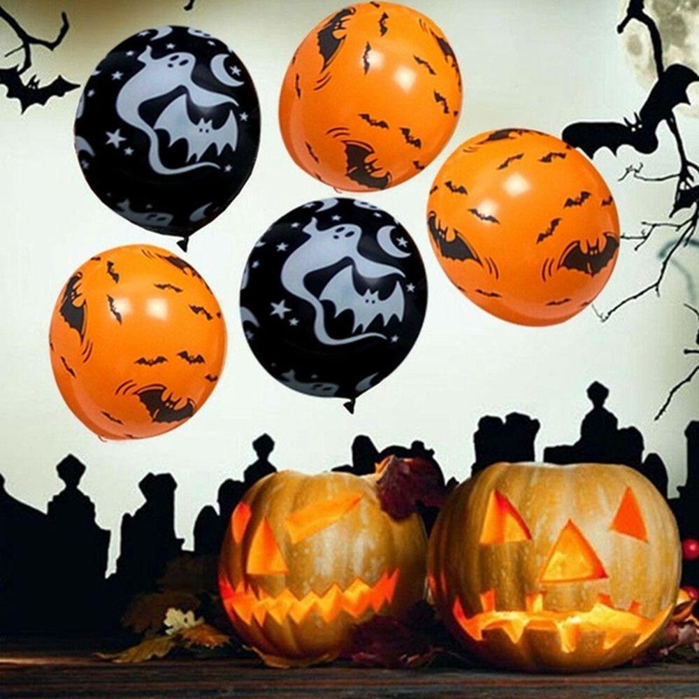 Balon Halloween Agustina 12inch Tengkorak Labu Party Decor Ghost Latex Happy Halloween Dekorasi Halloween