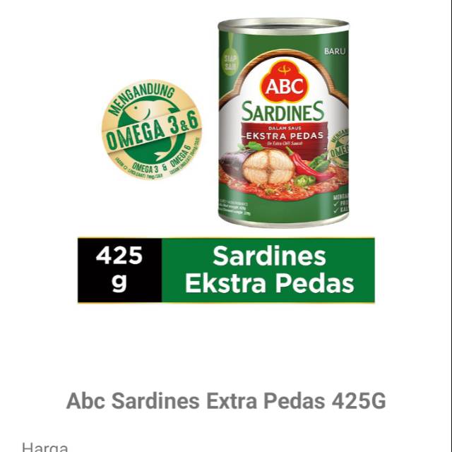 Sarden abc extra pedas ukuran besar
