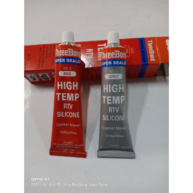 

Lem silicone Lem High temperatur Lem treebond Lem RTV Merah Abu