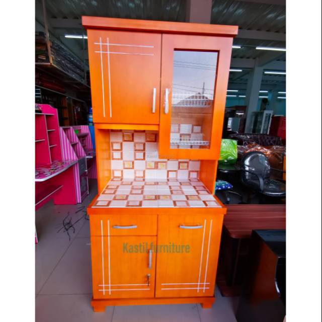 Lemari sayur lemari dapur 2 pintu kayu