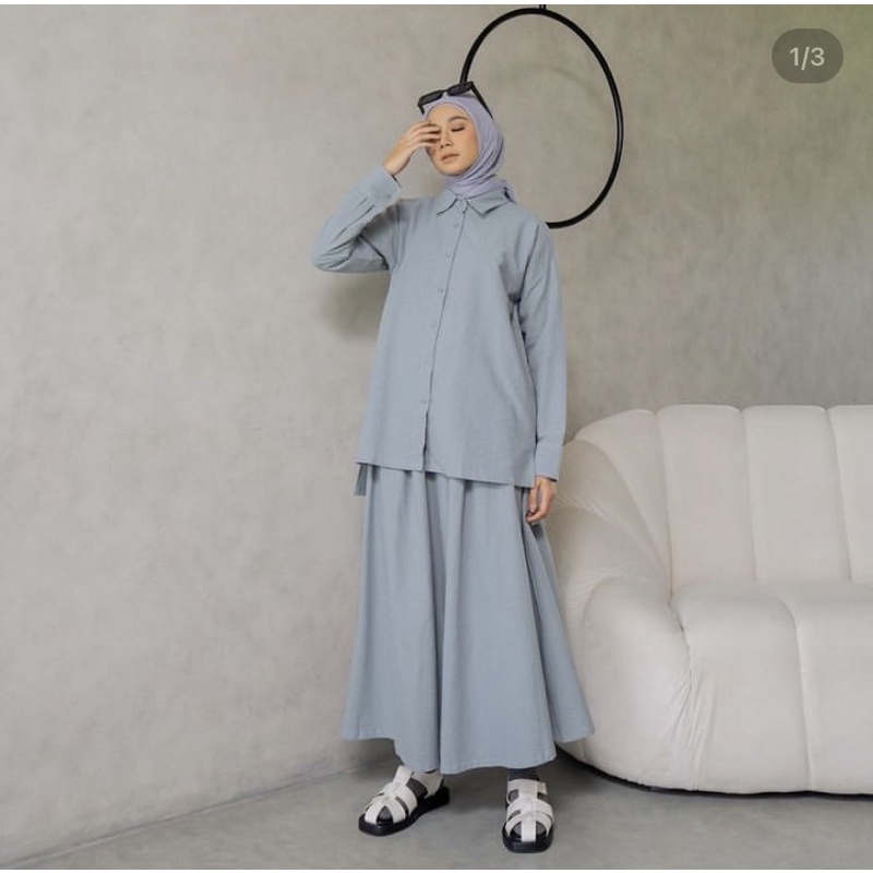 PRELOVED MANA SET DENIM BY AISHA STUDIO