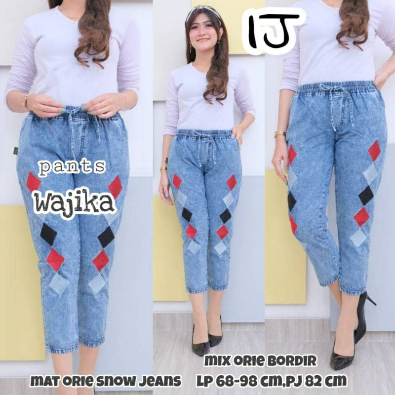 WAJIKA BAGGY PANTS JEANS VARIASI BORDIR