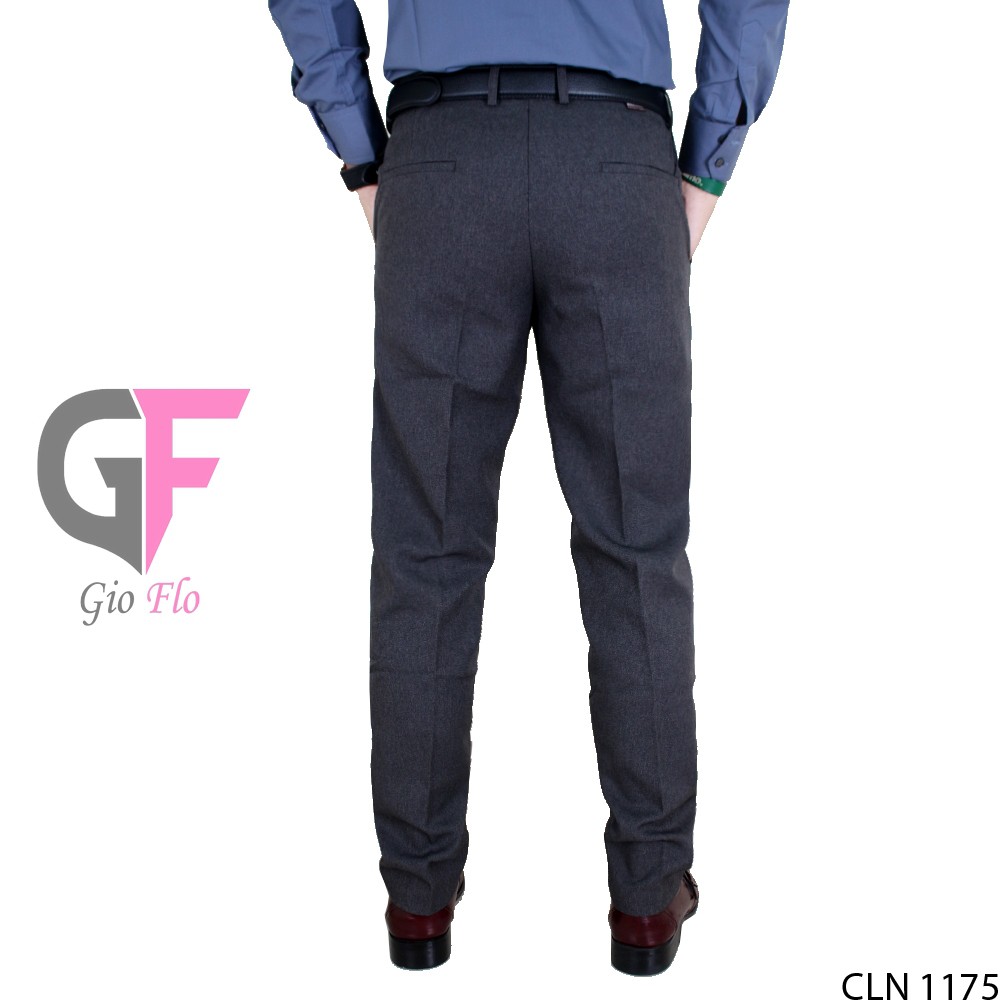 GIOFLO Celana Jas Pria Formal Slim Fit Polos Terbaru Dark Grey / CLN 1175