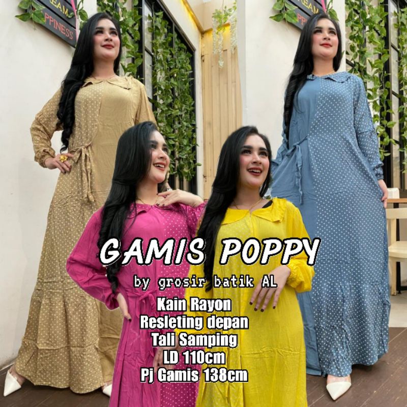 GAMIS NUNA - GAMIS RAYON KAIN TEBAL BATIK MOTIF KEKINIAN BUSUI FRIENDLY BAHAN HALUS ADEM