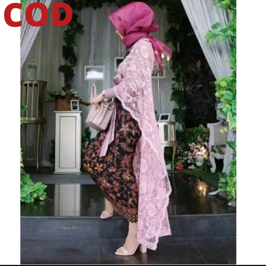 cape brokat panjang, outer brokat premium, baju kondangan, long cape, outer cape