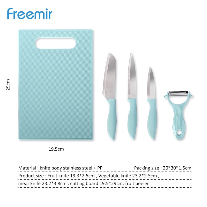 freemir Pisau Set 5 in 1 Stainless Steel Pisau Dapur Pisau Kecil Pisau Buah Pisau Mini Knife Set 5 in 1 Pisau Buah Sayur Makanan