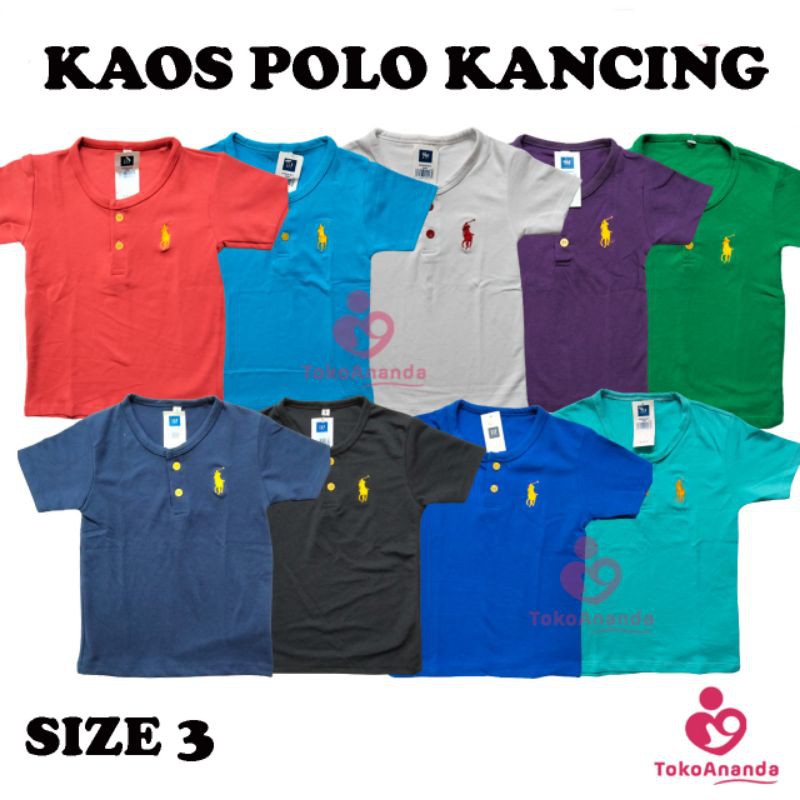 KAOS POLO KANCING ANAK 1-7 THN / KAOS POLO ANAK LAKI LAKI / KAOS ANAK LAKI LAKI / BAJU KANCING ANAK