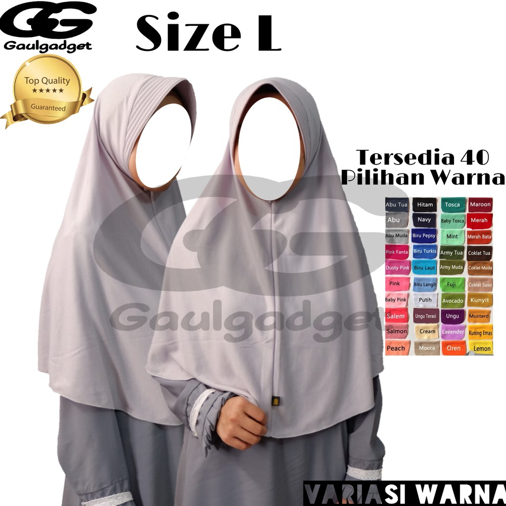 Jilbab Instan Kaos Pet Antem Size L