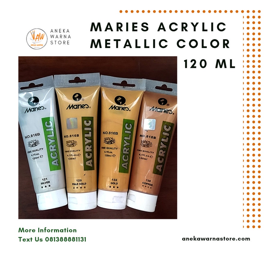 

Maries Acrylic Metalic Color 120 ml Gold / Silver / Copper