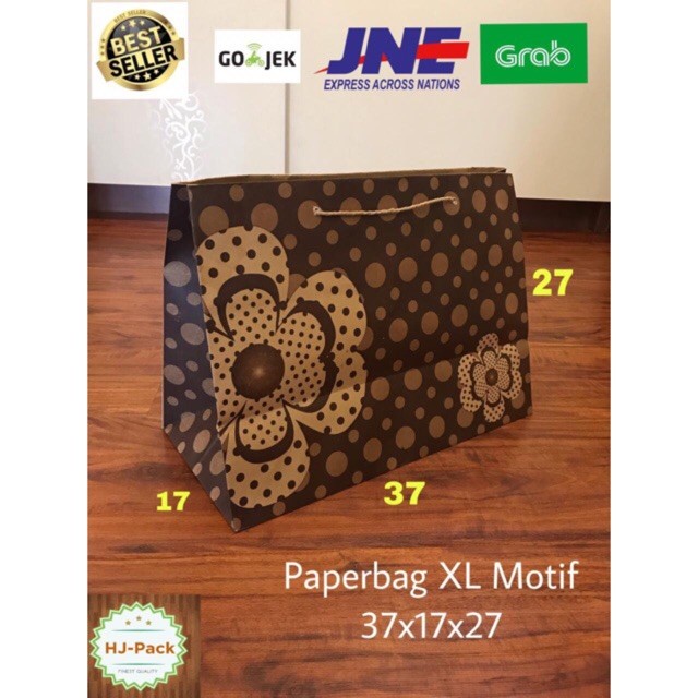 

(TERLARIS) Paperbag XL Jumbo Motif 37x17x27 Besar Tas Kertas Goodie Bag Shopping