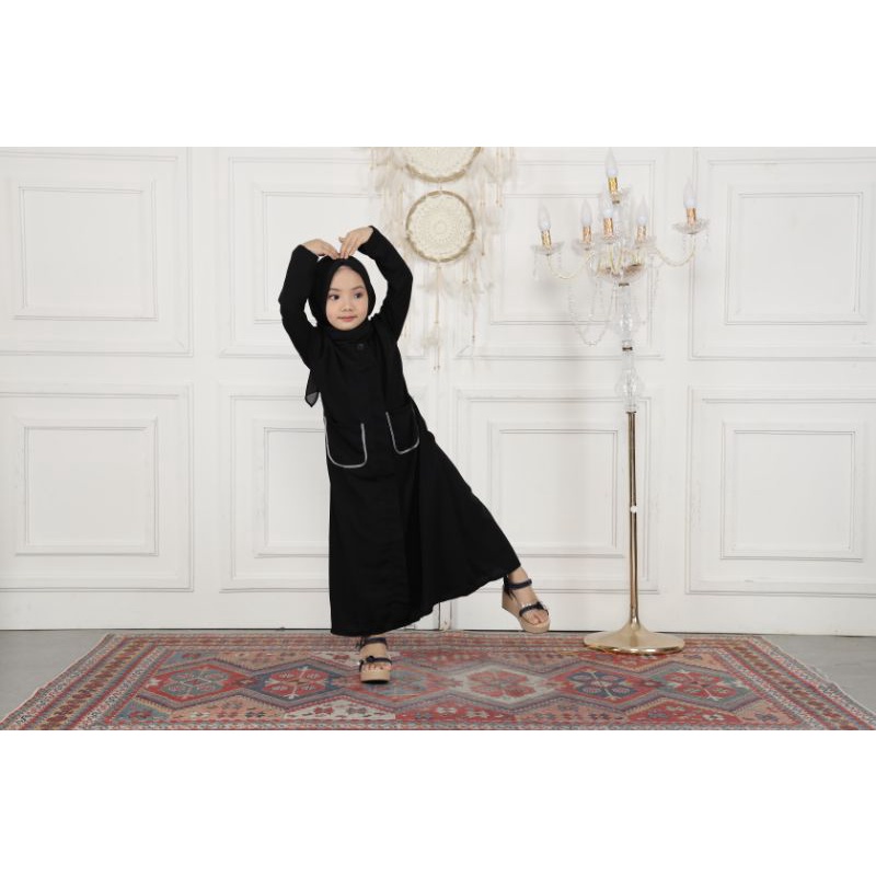 Gallery Exclusive Abaya Hitam Gamis Anak Dubai Saku