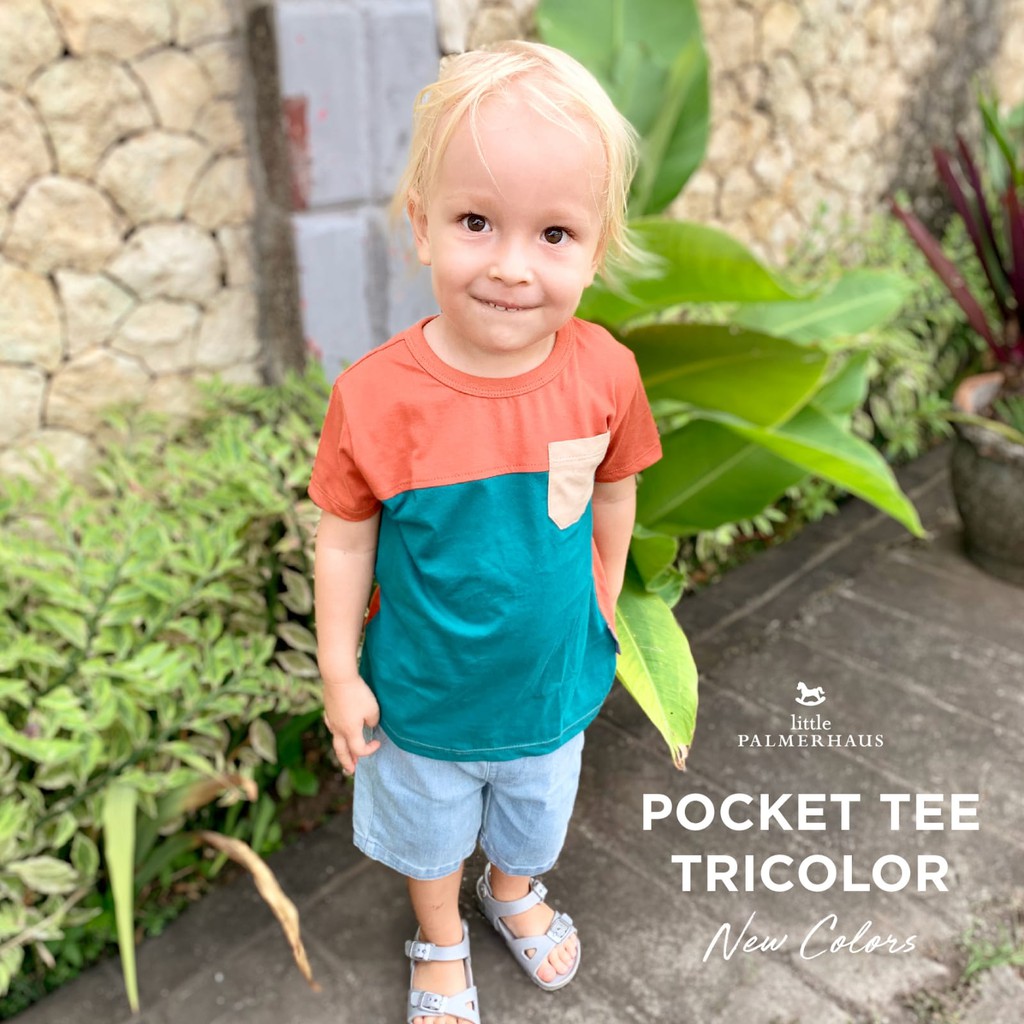 Little Palmerhaus Pocket Tee Tricolor 1-6 Tahun (Kaos Anak)