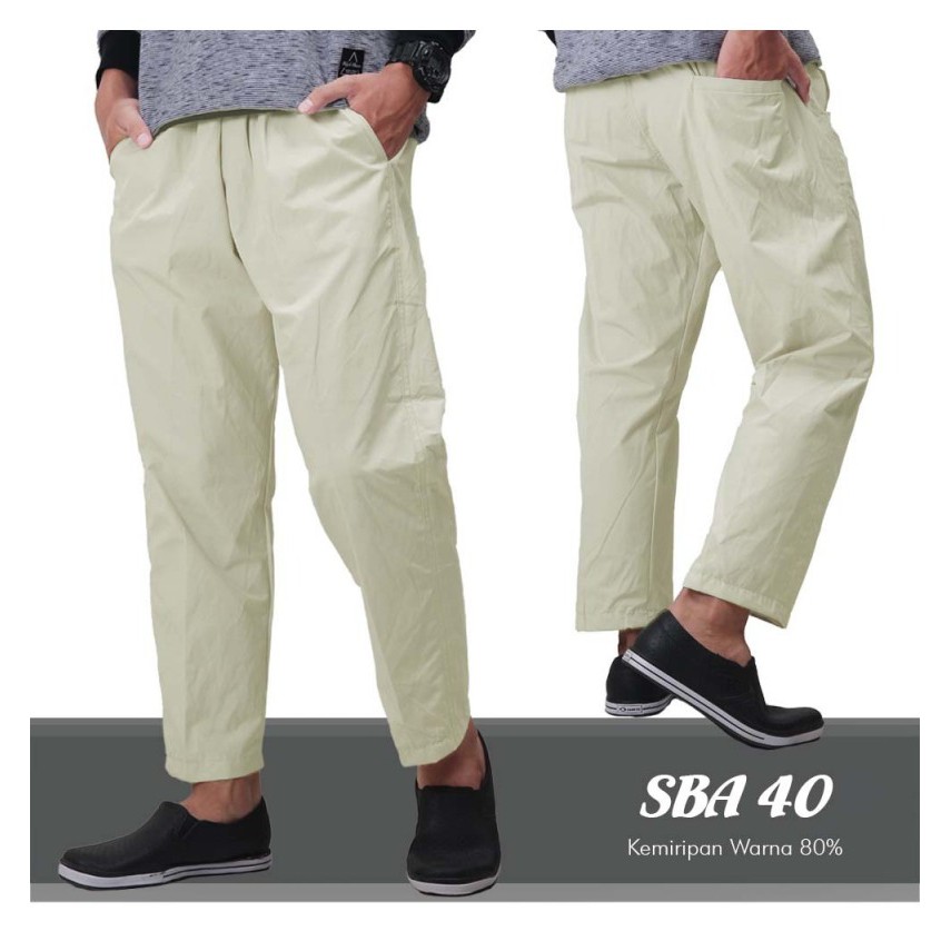 Celana Sirwal Muslim Pria Laa Isbal Bahan Katun Regular-Fit