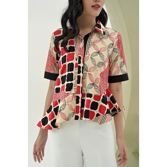 Atasan Batik 288 SMP/ Blouse Batik Wanita Modern