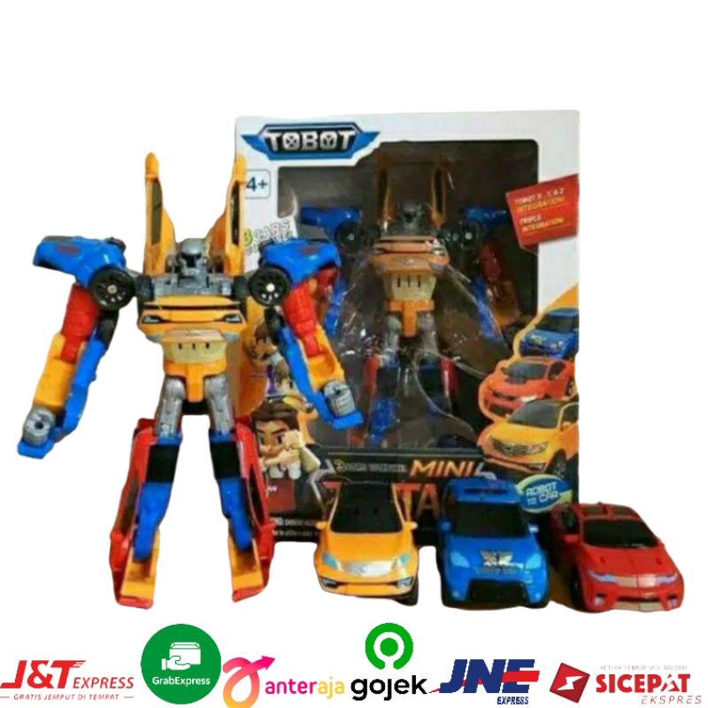 mainan tobot tritan XYZ cars combine robot tobot