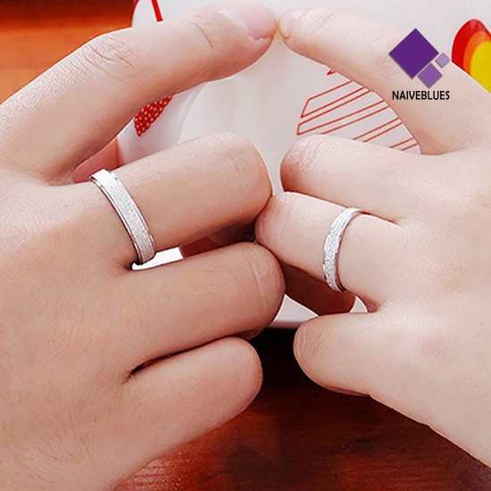 Cincin Bahan Baja Matte Untuk Pria Dan Wanita