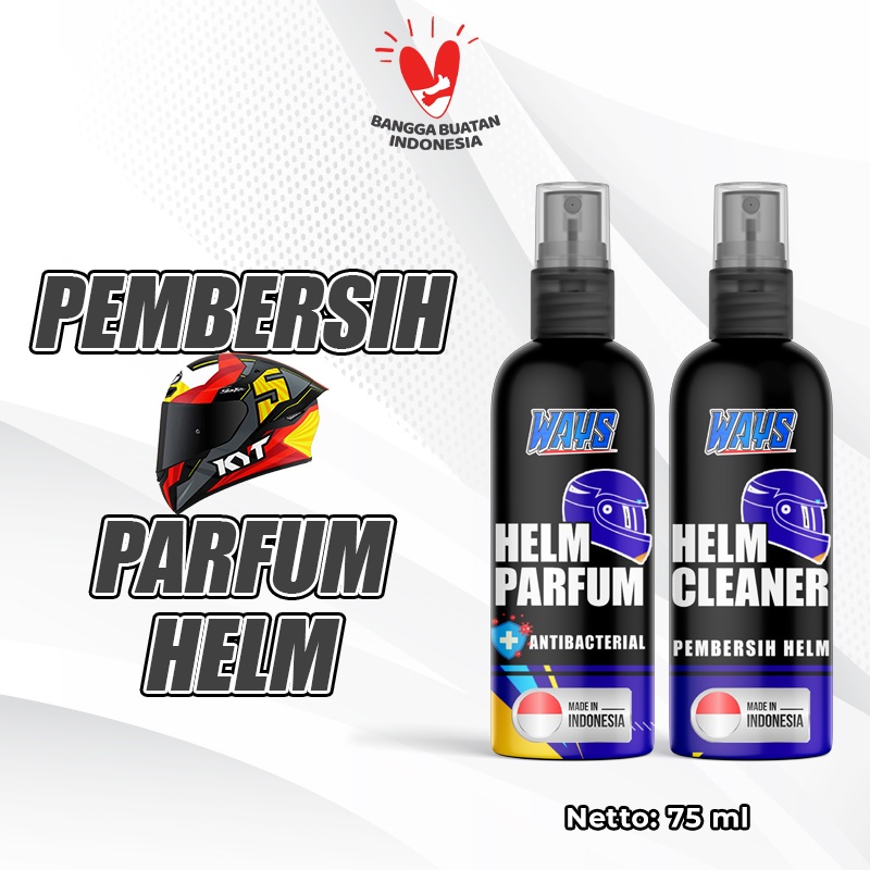 PAKET Pembersih Helm + Parfum Helm Motor | Helm Cleaner Pembersih Body Visor dan Pewangi Helm WAYS