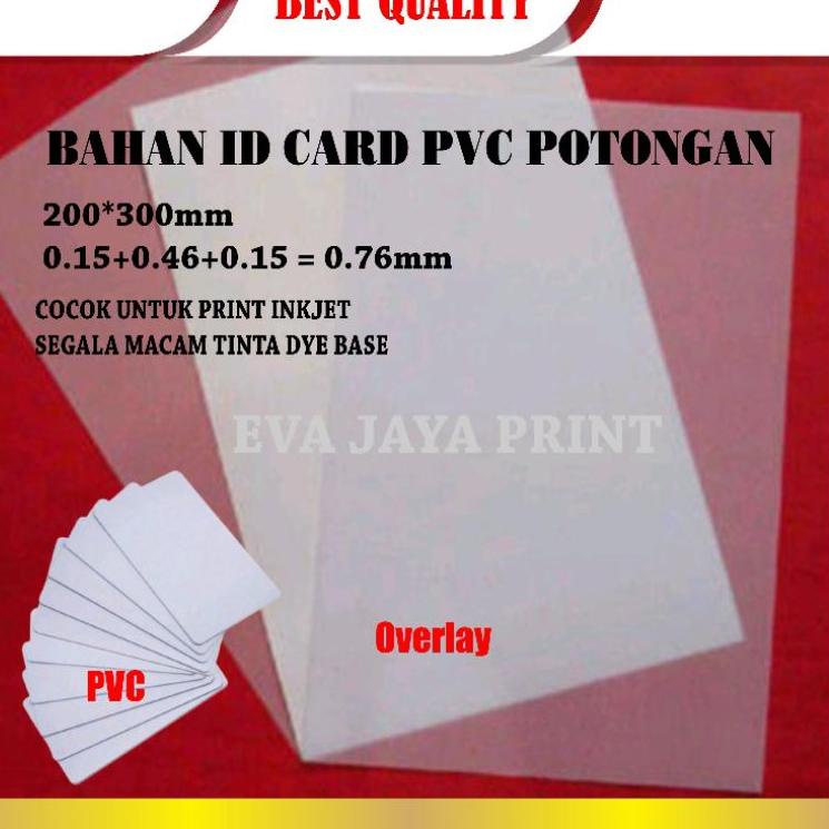 

を Bahan ID Card PVC 0,76mm Potongan Inkjet 10pcs Tinggal Print Overlay printer biasa ♛