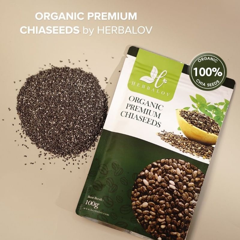 

Organic Premium Chia Seed By Herbalov / Chia Seed Organik Premium Untuk Diet Detox / Biji Chia Organic