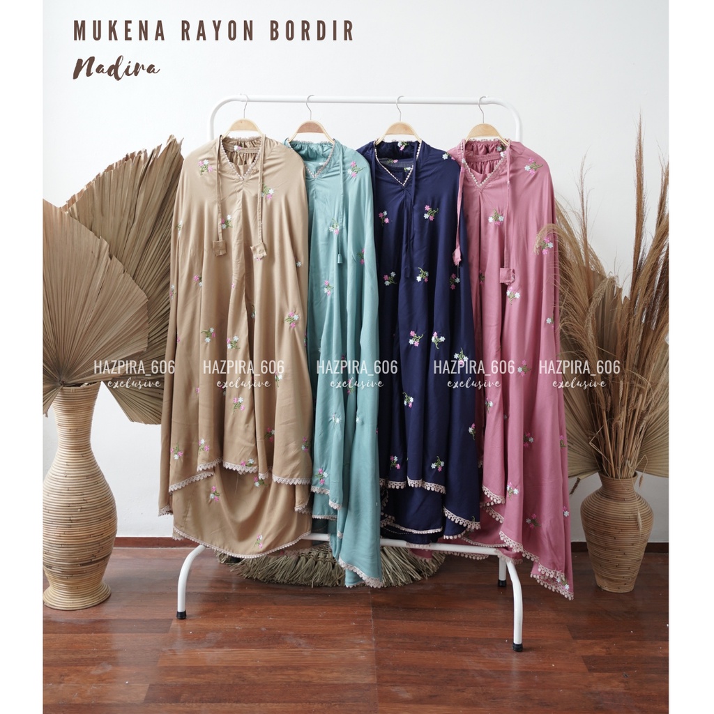 MUKENA DEWASA KATUN RAYON BORDIR NADIRA JUMBO