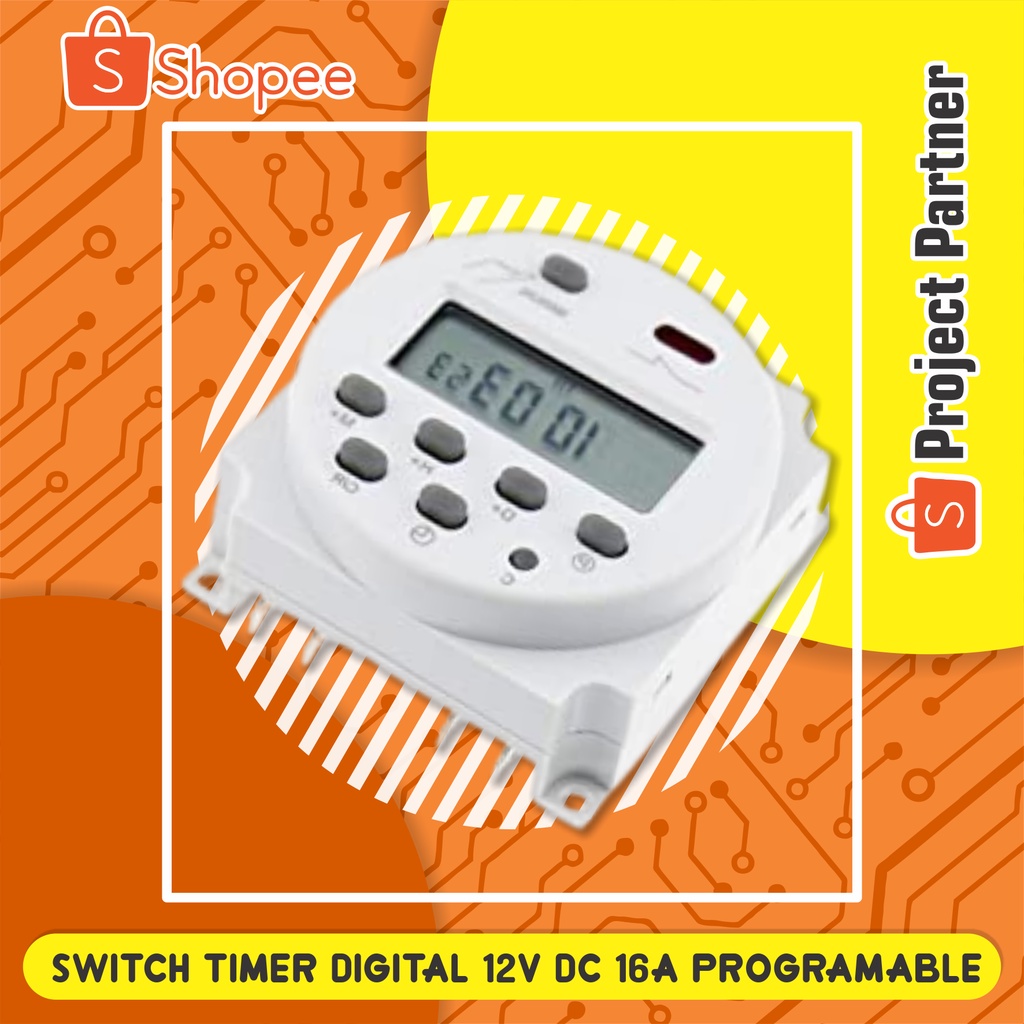 Switch Timer Digital 12V DC 16A Programable Switch Auto On/off Timer 12V