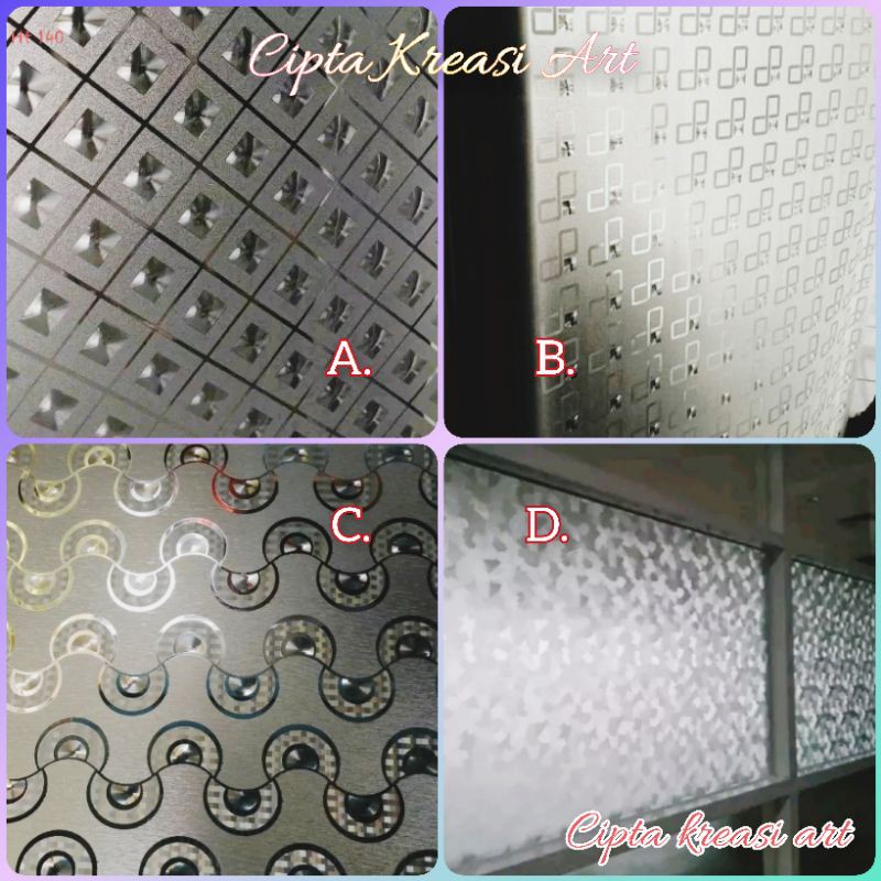 Sticker kaca sunblast / sandblast kaca motif / stiker kaca jendela pintu rumah / stiker pelapis kaca