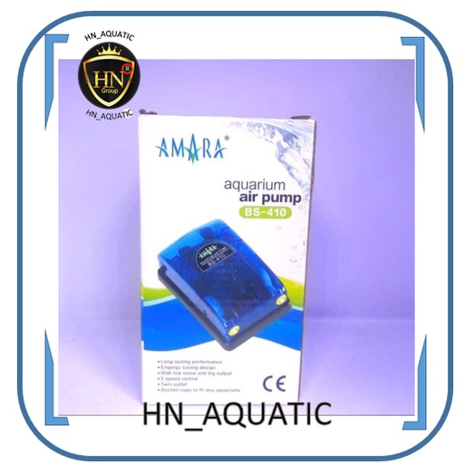 Pompa Aerator Aquarium Amara BS 410 2 Lubang