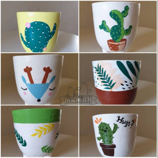  Pot  gerabah pot  lukis pot bunga  clay pot  Shopee 