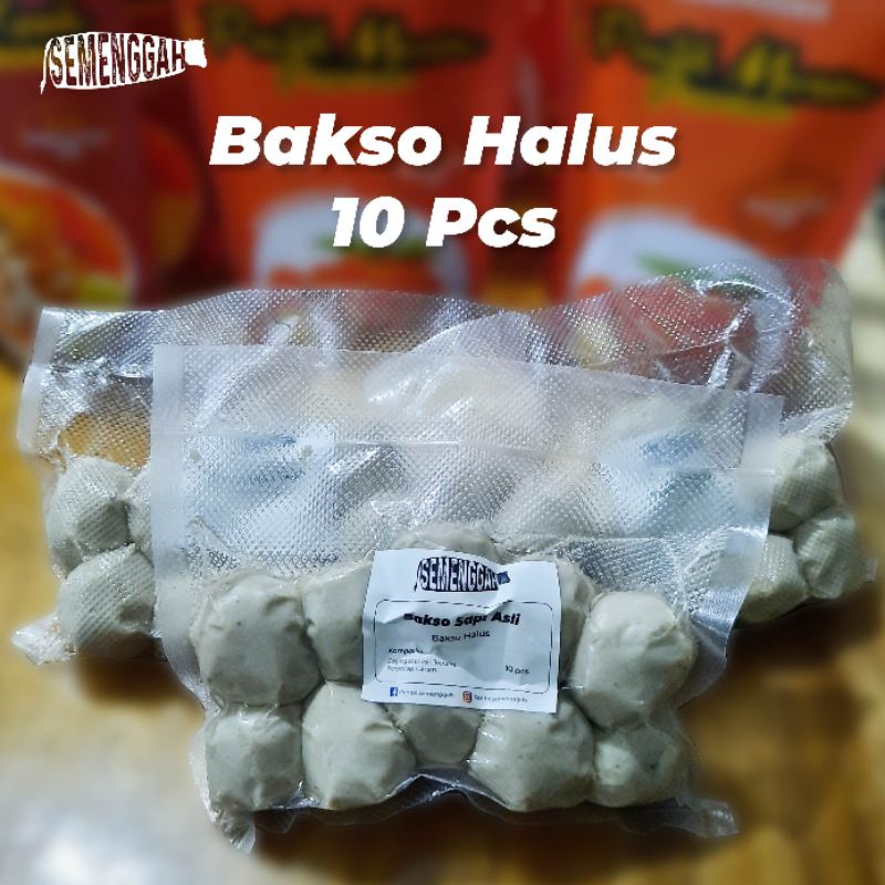 

Bakso halus/polos semenggah daging sapi 100% tanpa pengawet