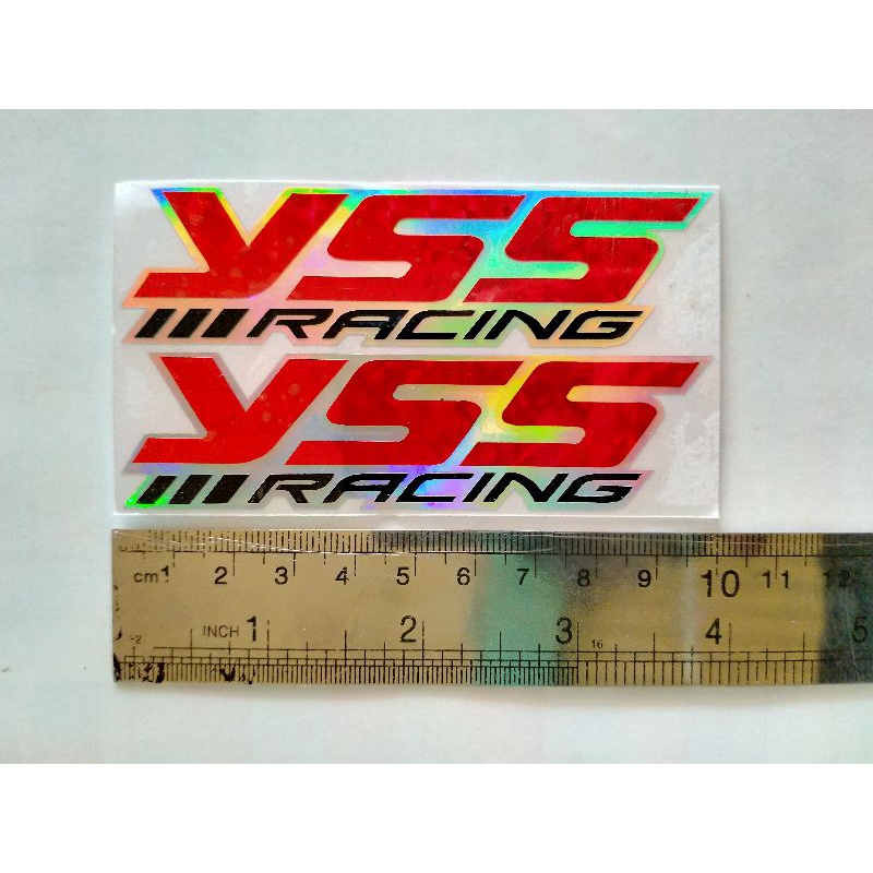 STICKER STIKER CUTTING TIMBUL HOLOGRAM YSS RACING EMBLEM