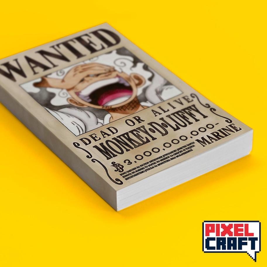 

ㅽ Pocket Note Anime ONE PIECE Softcover A6 Buku Tulis Catatan Agenda Planner Motif Bounty Monkey D Luffy 3 Miliar Berry し