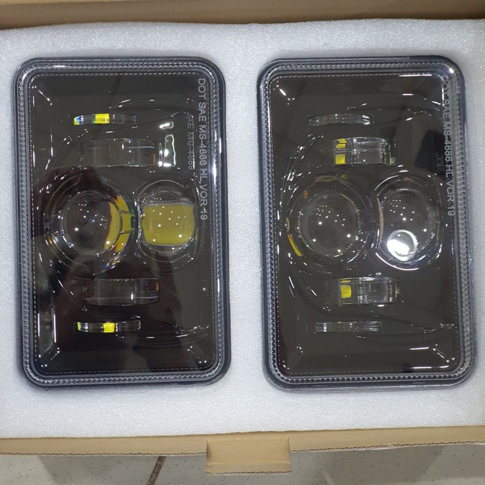 LAMPU LED DAYMAKER KOTAK 4x6 INCH HI LOW BEAM LAMPU MOBIL MOTOR