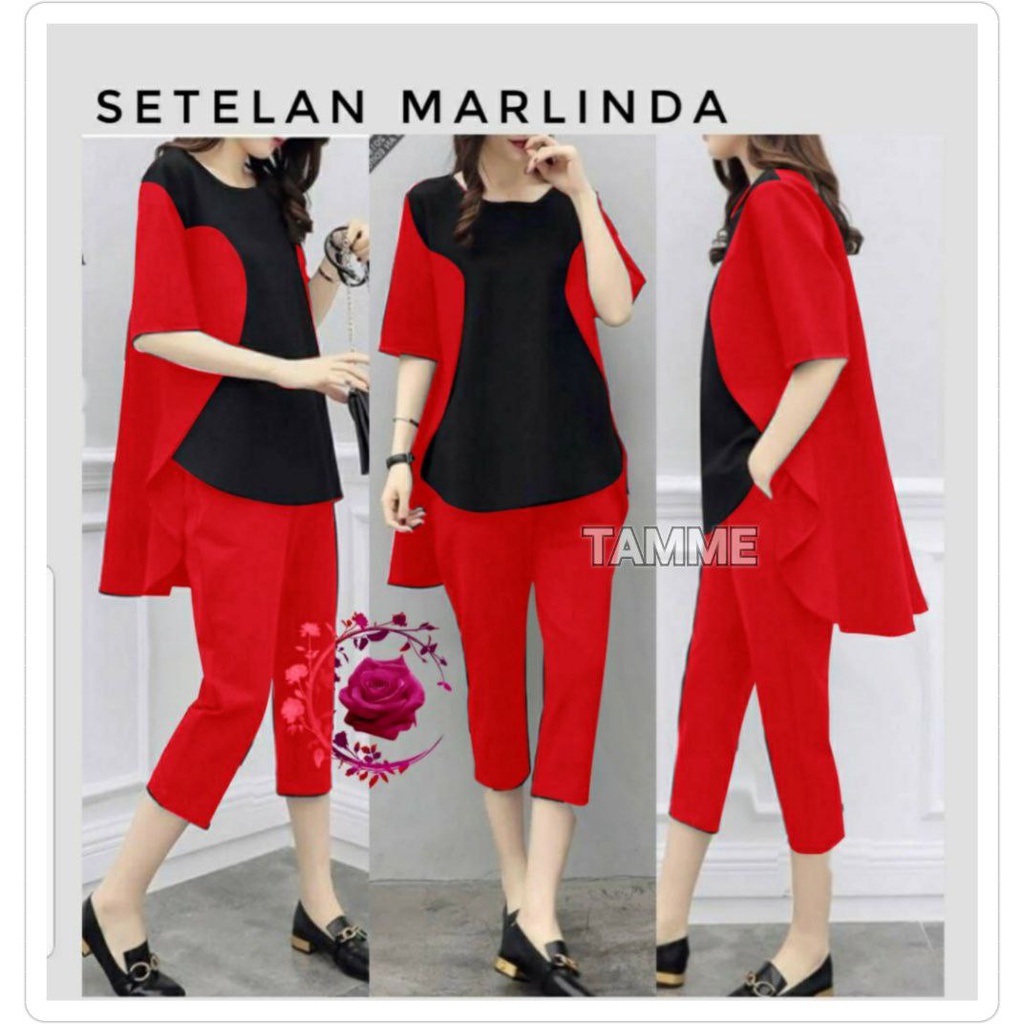 SETELAN MARLINDA FASHION WANITA / KASUAL TERLARIS / KOMBINASI WARNA / BAJU PESTA / JALAN2