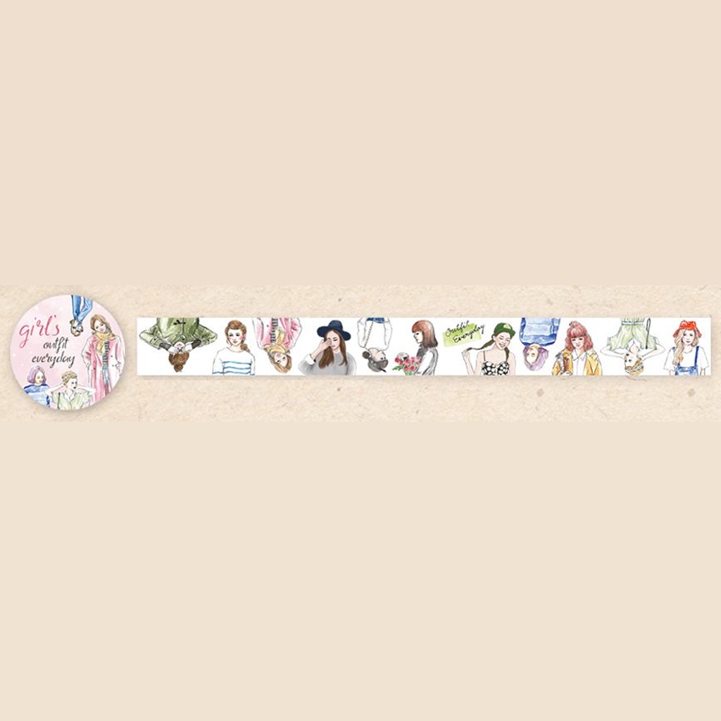 

Bon Bon Stickers X Gift:Dea Masking Tape Girl's Outfit Everyday