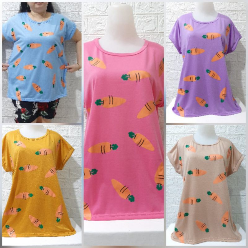 KAOS WANITA JUMBO MOTIF WORTEL HARGA GROSIR MURAH MERIAH