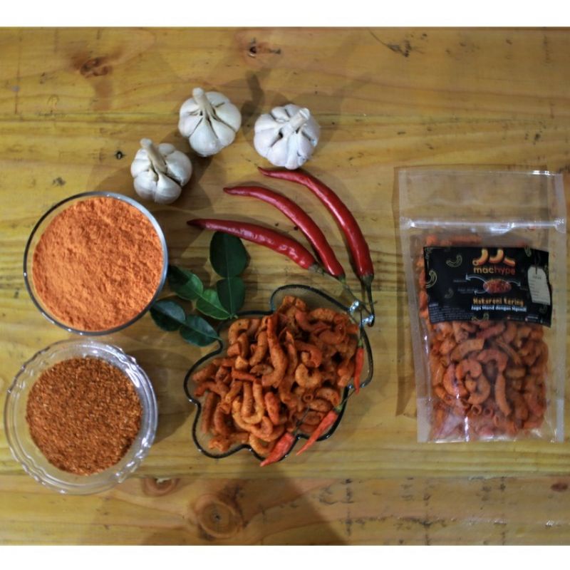

Makaroni Bantet, enak pedas, manis, gurih, makanan kering