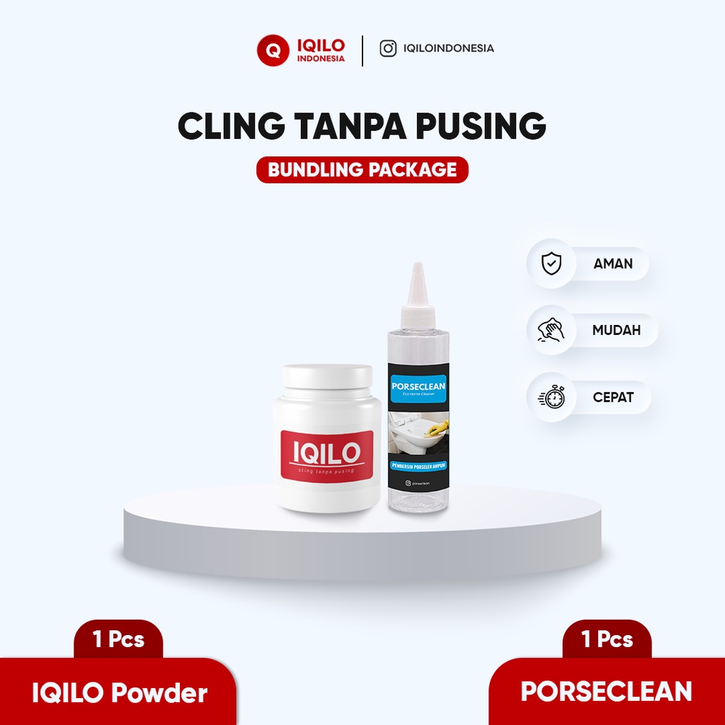 Paket Hemat IQILO Powder + PORSECLEAN