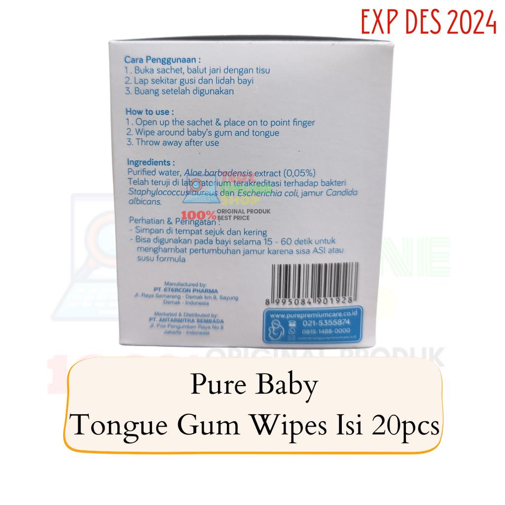 Pure Baby Tongue Gum Wipes Isi 20