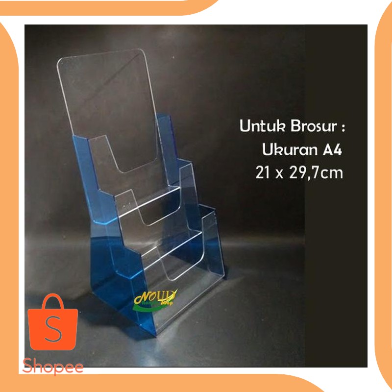 

Dijual accessories Tempat brosur Akrilik - Acrylic standing leaflet -3 susu Murah