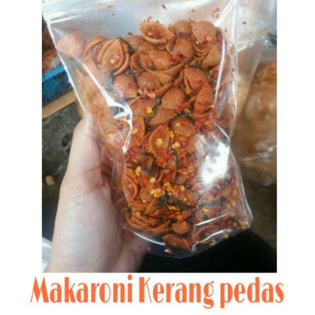 

Cemilan kekinian Makaroni kerang pedas