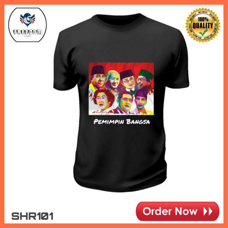 Kaos presiden Indonesia /tshir tokoh nasional/ kaos adem